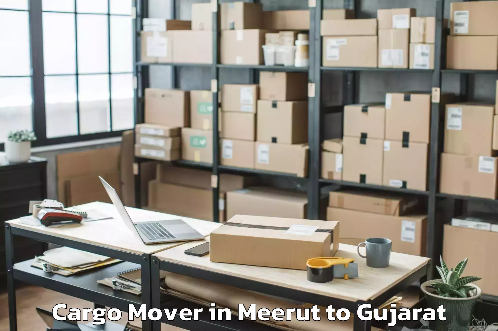 Top Meerut to Tharad Cargo Mover Available